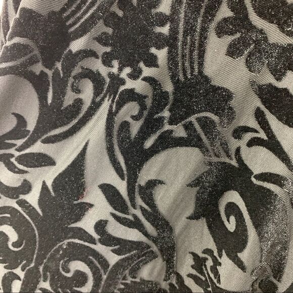 AQUA Sleeveless Black Burnout Velvet Pattern Little Black Dress S - Picture 8 of 13